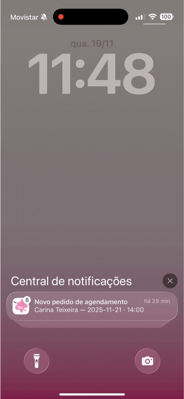 Notificações do app Planimani